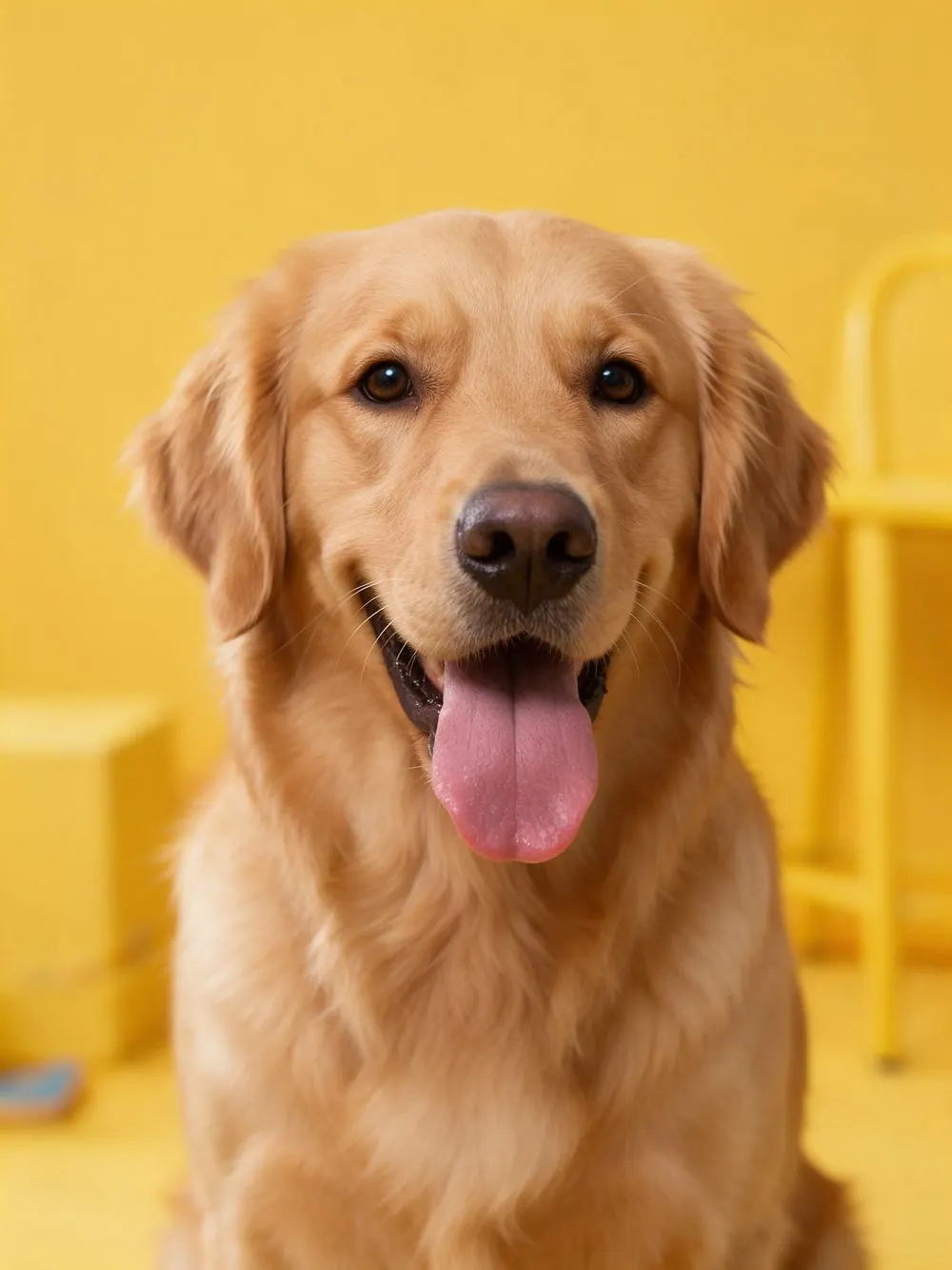 Cachorro golden retriever feliz